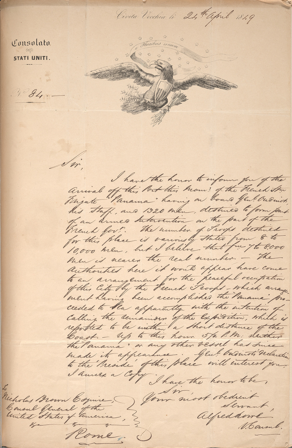 letter to Nicholas Brown
