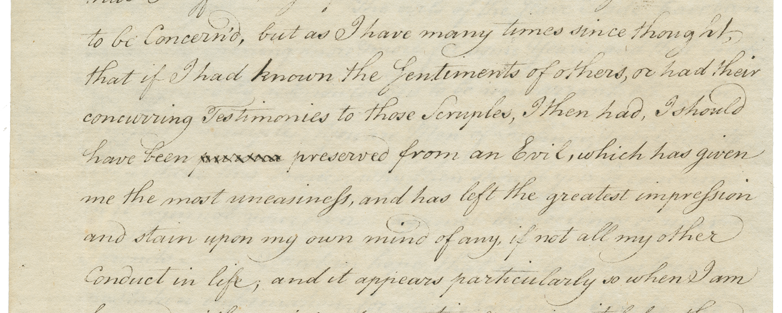 Detail of a handwritten letter from Moses Brown to Clark and Nightingale